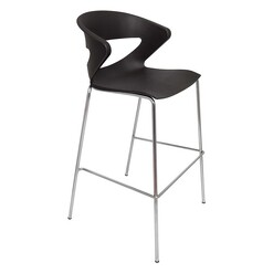 Picture of Poly Bar Stool with Chrome Legs Plastic Assorted Rapidline
