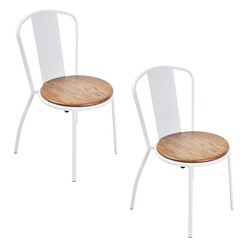 Picture of Poppy Dining Chair (Set of 2) Metal White SLH