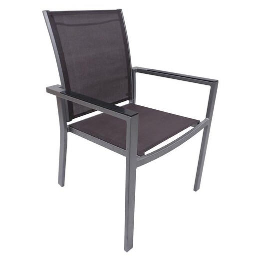 Picture of Portsea Outdoor Chair, Peppercorn Metal Graphite/Peppercorn Hartman