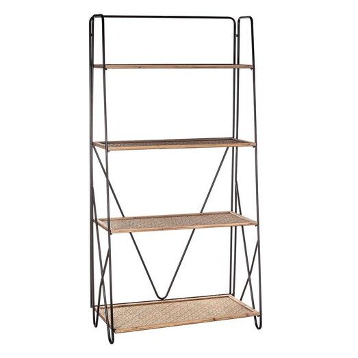 Picture of Portsea Rattan Bookshelf Natural/Black Amalfi