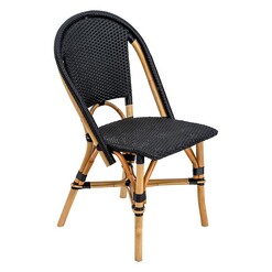 Picture of Positano Rattan Vintage Dining Chair in Black by Casa Uno