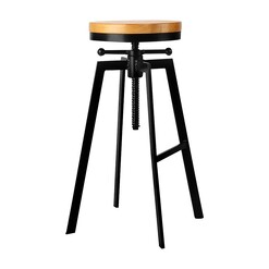 Picture of Powis Adjustable Bar Stool Metal Black Resort Living