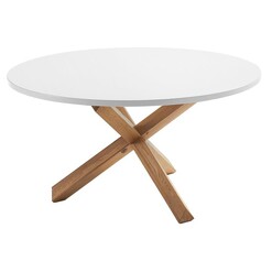 Picture of Prahu Dining Table Wood Natural/White Vida & Co.