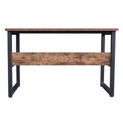 Picture of Pramiya Desk with Bookshelf in Brown by HEQS