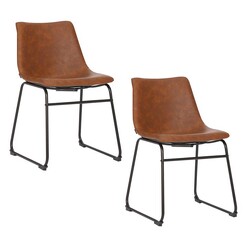 Picture of Prato Set of 2 Faux Leather Dining Chairs Assorted casabona