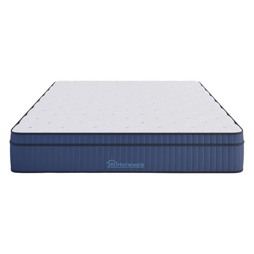 Picture of Premium Euro Pocket Spring 5-Zone Zero Disturbance Mattress Fabric White/Blue 360Homeware Picture of Premium Euro Pocket Spring 5-Zone Zero Disturbance Mattress Fabric White/Blue 360Homeware