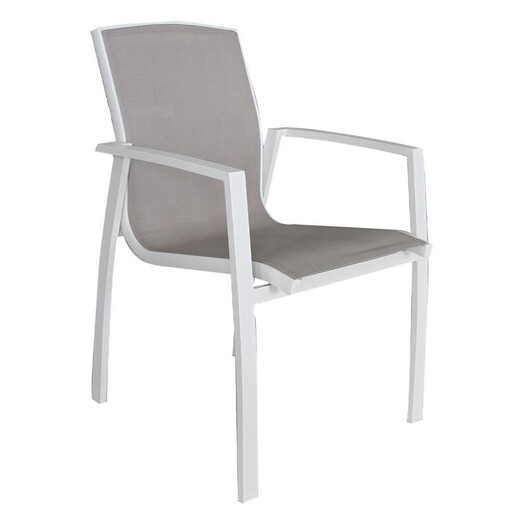 Picture of Prendt Sling Chair in White/Grey by Dover Mason