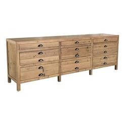 Picture of Printmaker's Entertainment Unit Size Long in Timber by Jac Home Living