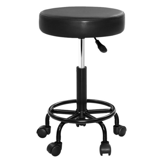 Picture of Proton Salon Stool Faux Leather Black Resort Living