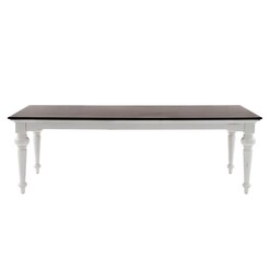 Picture of Provence Dining Table, White/Brown Wood Nova Solo