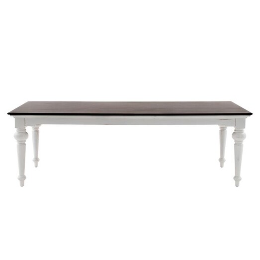 Picture of Provence Dining Table, White/Brown Wood Nova Solo