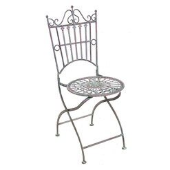 Picture of Provence Outdoor Dining Chair (Set of 2) Metal Taupe/Light Green Artisan Homewares