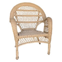 Picture of Province Set of 2 Woven Outdoor Dining Chairs in Natural by The Complete Garden