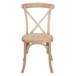 Picture of Provincial Cross Back Rattan & Oak Dining Chair Natural Abide Interiors