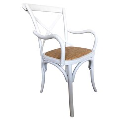 Picture of Provincial Timber Cross Back Armchair Birch Assorted Abide Interiors