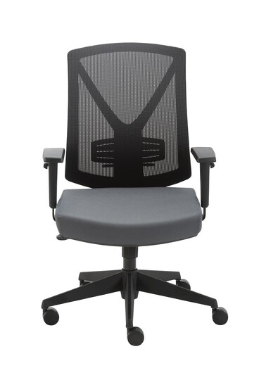 Picture of Puresoft PU Leather Soft Padded Mid-Back Office Chair - Black