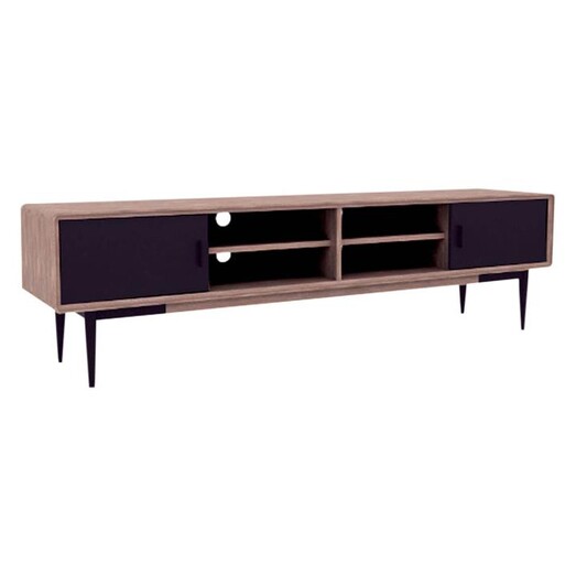 Picture of Quartilla 6-Nook Wooden Entertainment Unit Black/Taupe Iniko