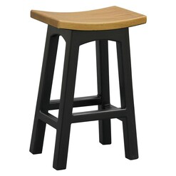 Picture of Queen Ann Timber Bar Stool Mahogany Black/Caramel Kayu Estate