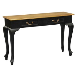 Picture of Queen Ann Timber Console Table Mahogany Black/Caramel Kayu Estate