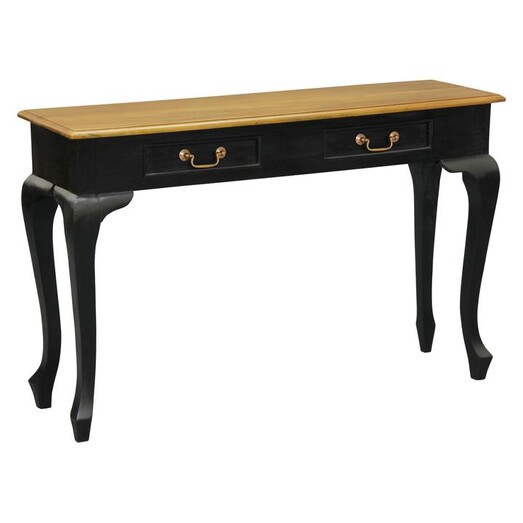 Picture of Queen Ann Timber Console Table Mahogany Black/Caramel Kayu Estate