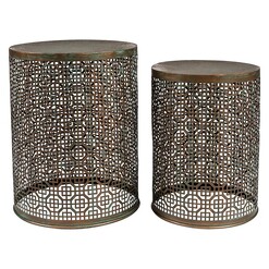 Picture of Rabat Stool (Set of 2) in Bronze by Casa Uno
