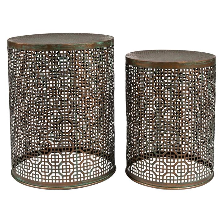 Picture of Rabat Stool (Set of 2) in Bronze by Casa Uno