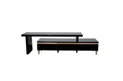 Picture of Rachael Extendable TV Stand Cabinet Entertainment Unit - Black