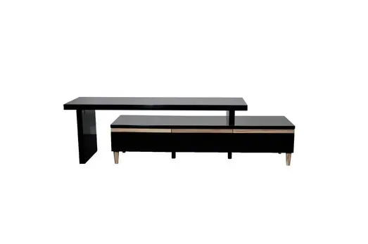 Picture of Rachael Extendable TV Stand Cabinet Entertainment Unit - Black