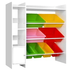Picture of Radha Kids' Storage Shelf MDF Red/Green/Yellow Big Fun Club