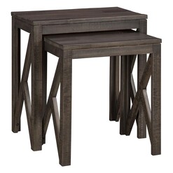 Picture of Raedale Acacia Nesting Table (Set of 2) Wood Grey Wash Jasper Home Living