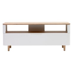 Picture of Rafa Entertainment Unit MDF Natural/White Iniko