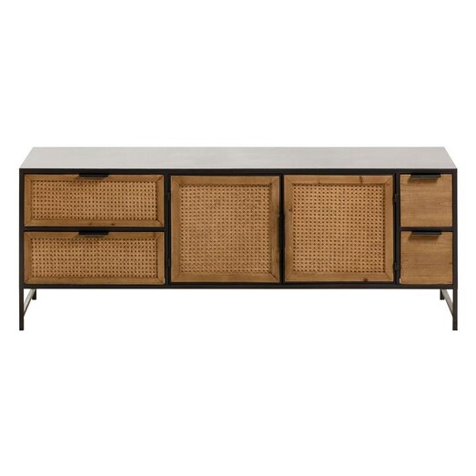 Picture of Rafe Wood Entertainment Unit Black/Natural Vida & Co.