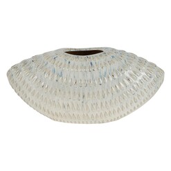 Picture of Rain Ceramic Collar Vase in Cream by Florabelle