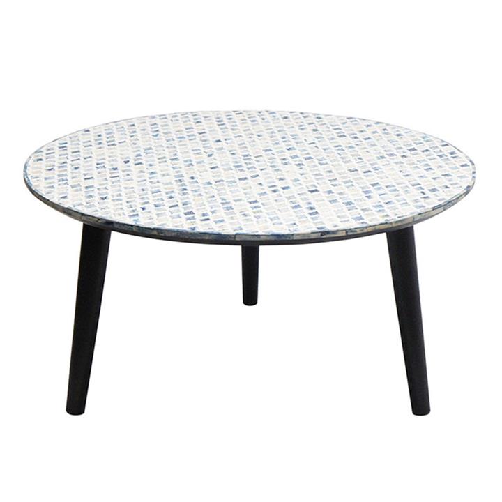 Picture of Raja Coffee Table Metal Blue/White Stoneleigh & Roberson