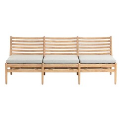 Picture of Ralat Outdoor Timber 3 Seater Sofa Eucalyptus Light Grey/Natural Vida & Co.