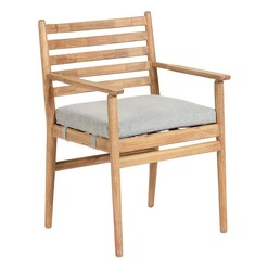 Picture of Ralat Outdoor Timber Dining Armchair Eucalyptus Light Grey/Natural Vida & Co.