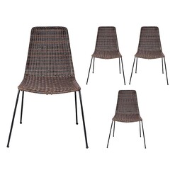 Picture of Rama Outdoor Dining Chair (Set of 4) Metal Brown Satara