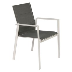 Picture of Ramirez Outdoor Dining Chair, White/Dark Grey Metal Living by Design