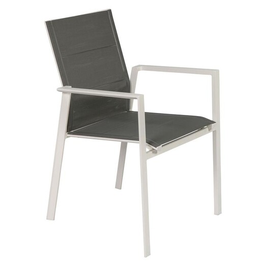 Picture of Ramirez Outdoor Dining Chair, White/Dark Grey Metal Living by Design