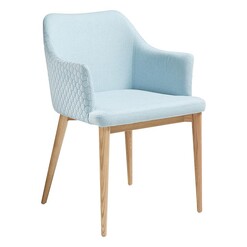 Picture of Ramiro Quilted Dining Chair in Light Blue by Vida & Co.