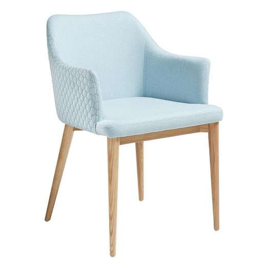 Picture of Ramiro Quilted Dining Chair in Light Blue by Vida & Co.
