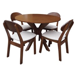 Picture of Randalf 5-Piece Dining Set MDF Walnut HEQS