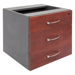 Picture of Rapid Manager Fixed Pedestal Desk, 3 Drawer Melamine Appletree/Ironstone Rapidline
