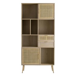 Picture of Rattan & Pine Display Cabinet Natural Timber Phil Bee Interiors