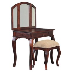 Picture of Ratu 3 Drawer Timber Dressing Table Mahogany Kayu Estate