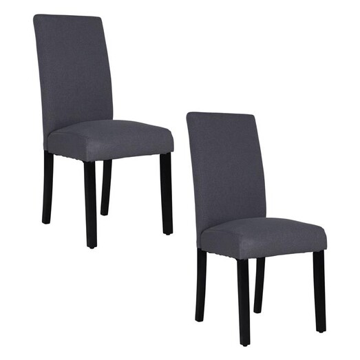 Picture of Ray Set of 2 Upholstered Dining Chairs in Dark Grey by Dover Mason