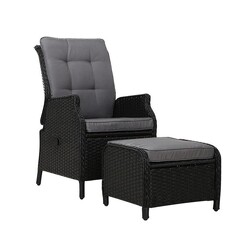 Picture of Recliner Chair Sun lounge Setting Outdoor Furniture Patio Wicker Sofa
