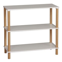 Picture of Rectangle 3-Tier Display Shelf MDF White U.S Designs