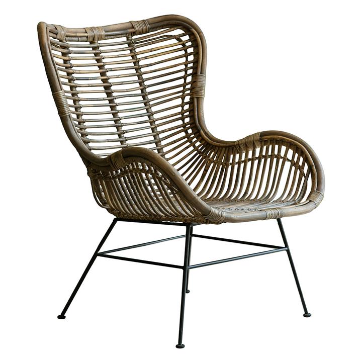 Picture of Reeta Armchair Rattan Brown Castle Road Interiors