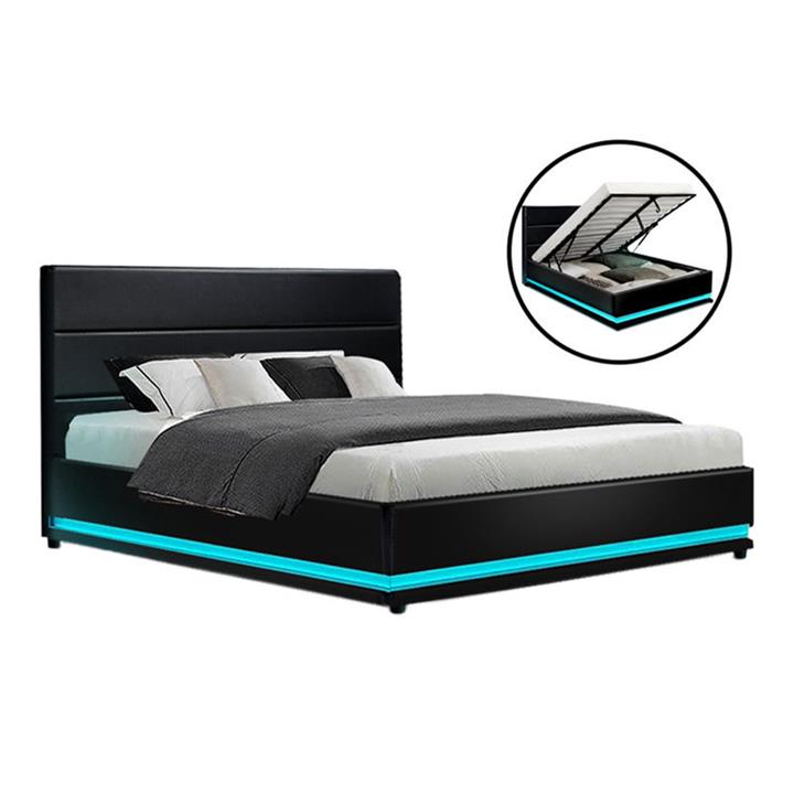 Picture of Regina LED Storage Bed Faux Leather Assorted Resort Living